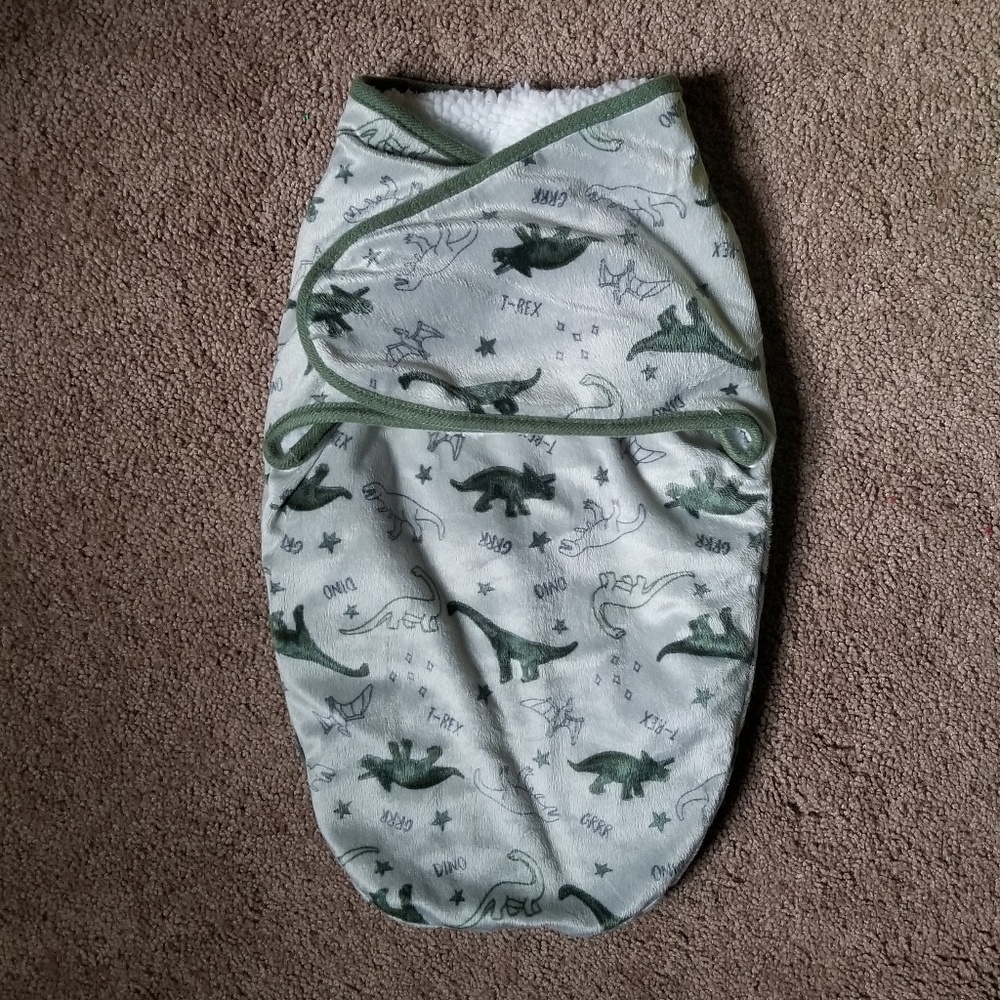 Dinosaur Sherpa Fuzzy Swaddle